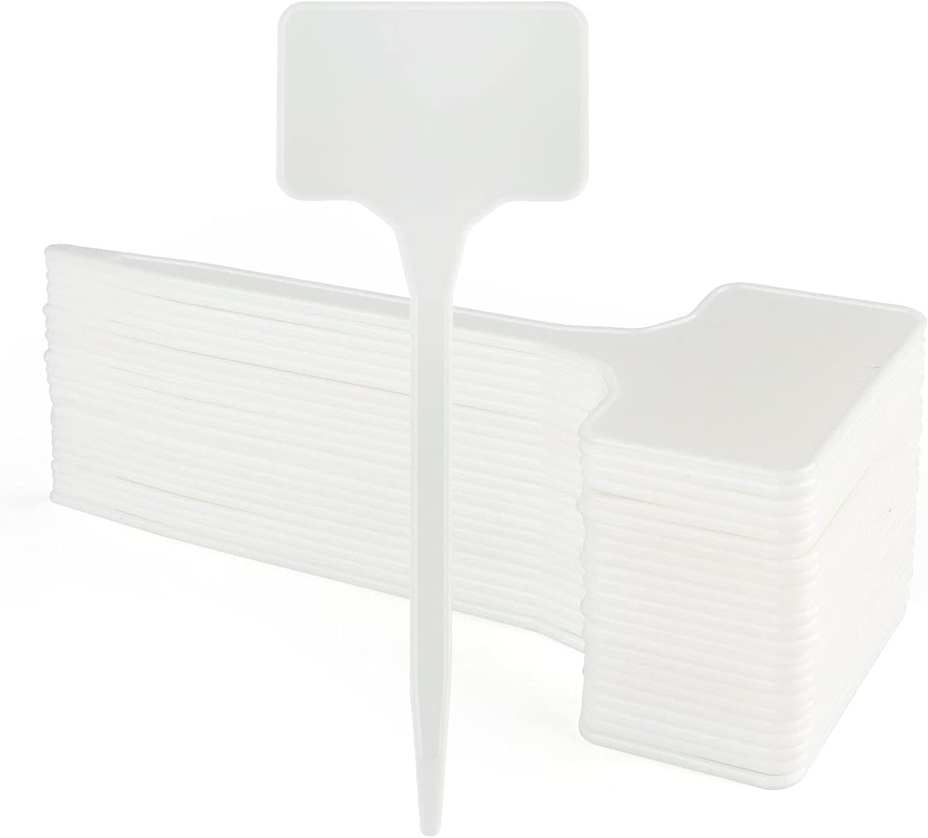 50 Pcs Thick Plastic Plant T-Type Tags 6" Large Nursery Garden Labels