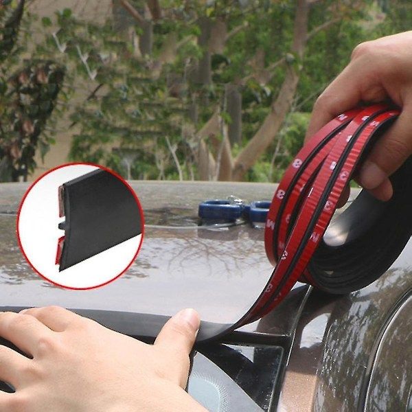 Car Rubber Edge Sealing Strip for Roof Window Door and Protective Trim, Noise Dust Rain Reduction, 19mm x 2m Black Trim — image 4