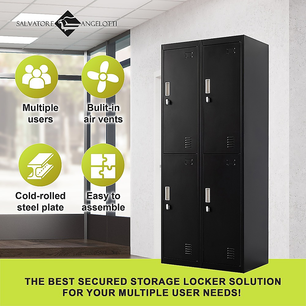 Four-Door Office Gym Shed Storage Locker โ image 5