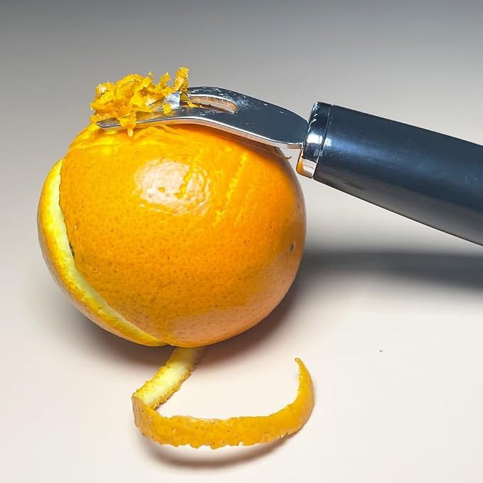 Channel Knife, 2 in 1 Lemon Peeler Zester Cocktail Garnish Citrus Zester 5 Baldes Ultra Sharp Lemon Rind Twist Peeler Stainless Steel Bar Tool Professional โ image 3