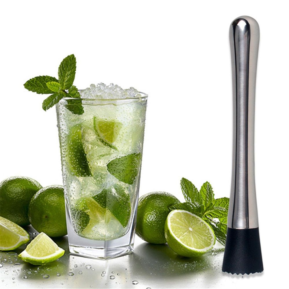 2 pack 8 Inch Stainless Steel Muddler for Cocktails, Long Handle Durable Material, Bar Tool for Making Mojito and Fruit Drinks — image 5