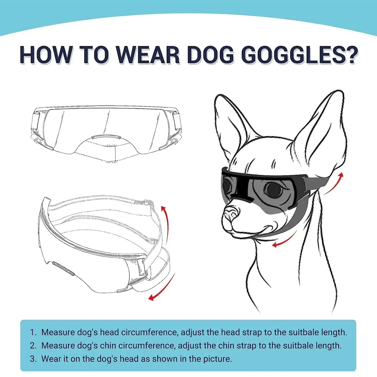 Pet Dog Sunglasses Goggles UV Eye Shield for Small Dogs Outdoor Travel Sunshade - Gold — image 5