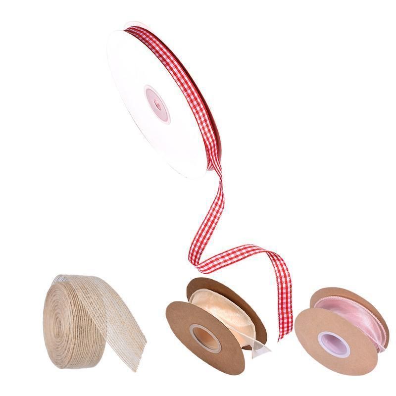 10PCS Bouquet Decor Wrapping Yarn Band Packaging Wave Organza Ribbon 9/10/45m - Pink fishtail veil โ image 3