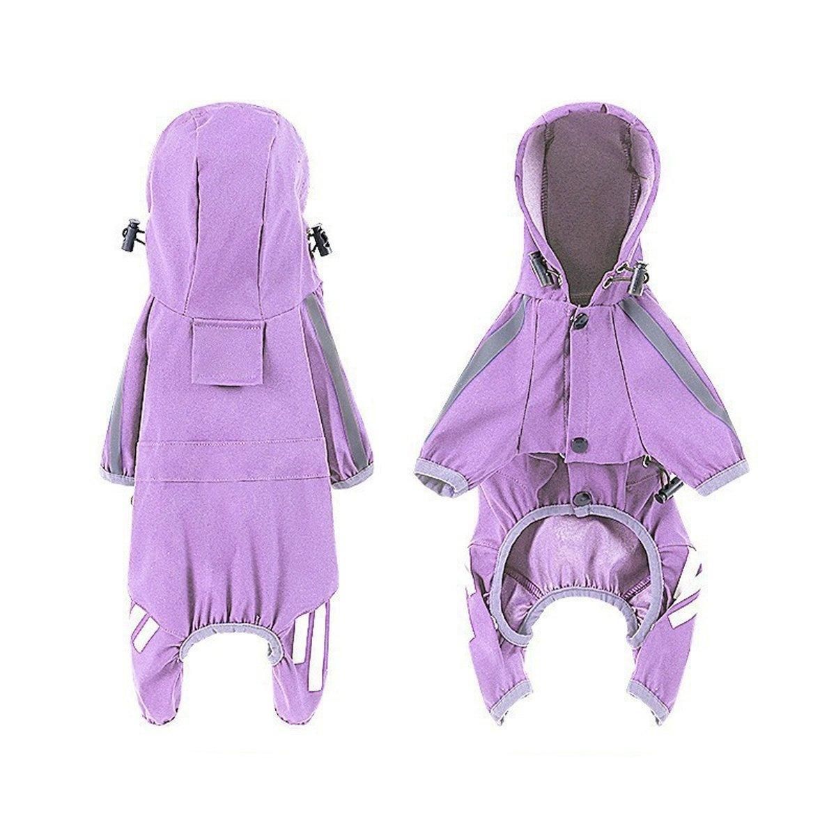 Waterproof Four Corner Pet Raincoats In Large Medium And Small Sizes Are Suitable For Dogs - Purple - XXL