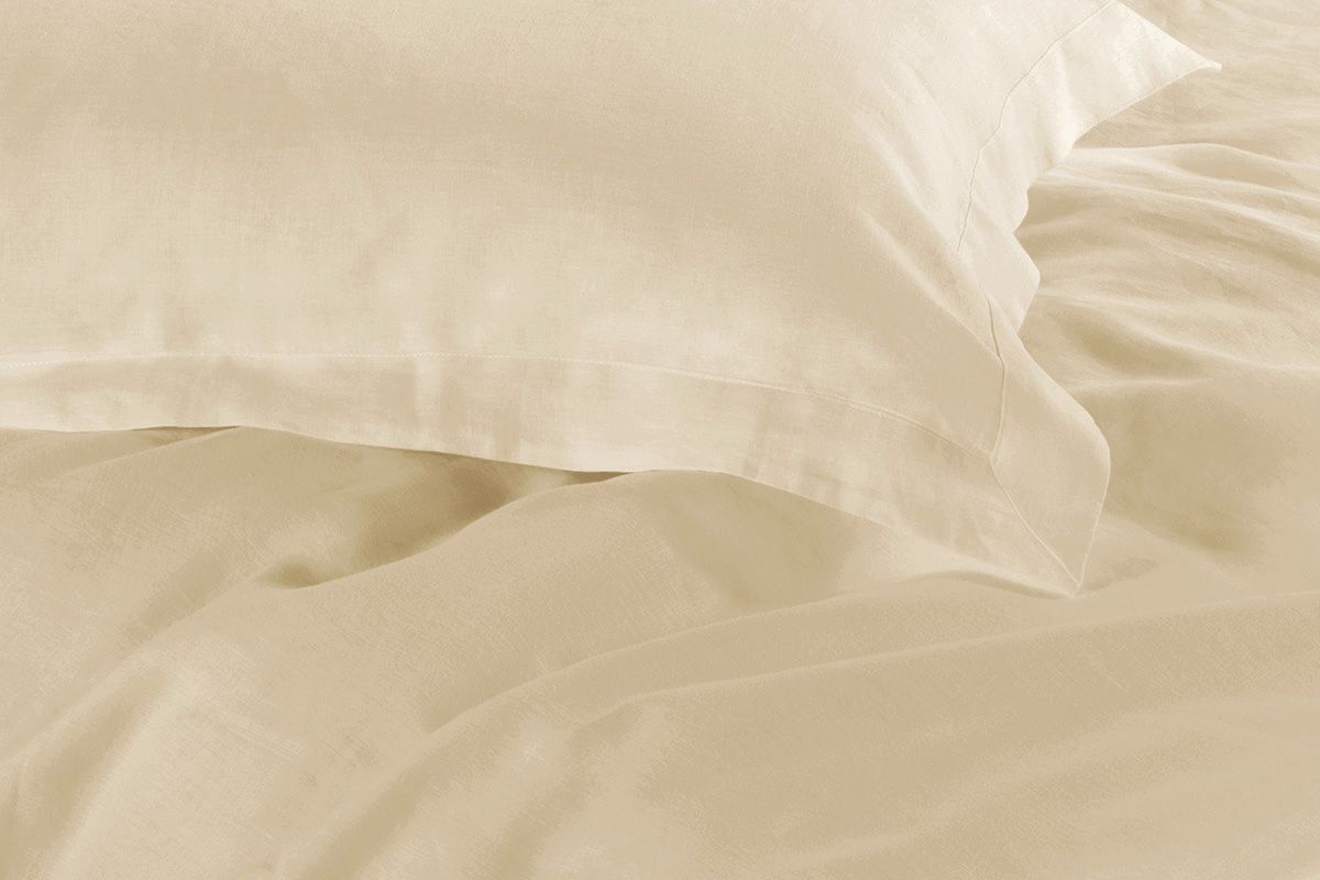 1000TC Tailored Queen Size Yellow Cream Duvet Quilt Cover Set — image 3