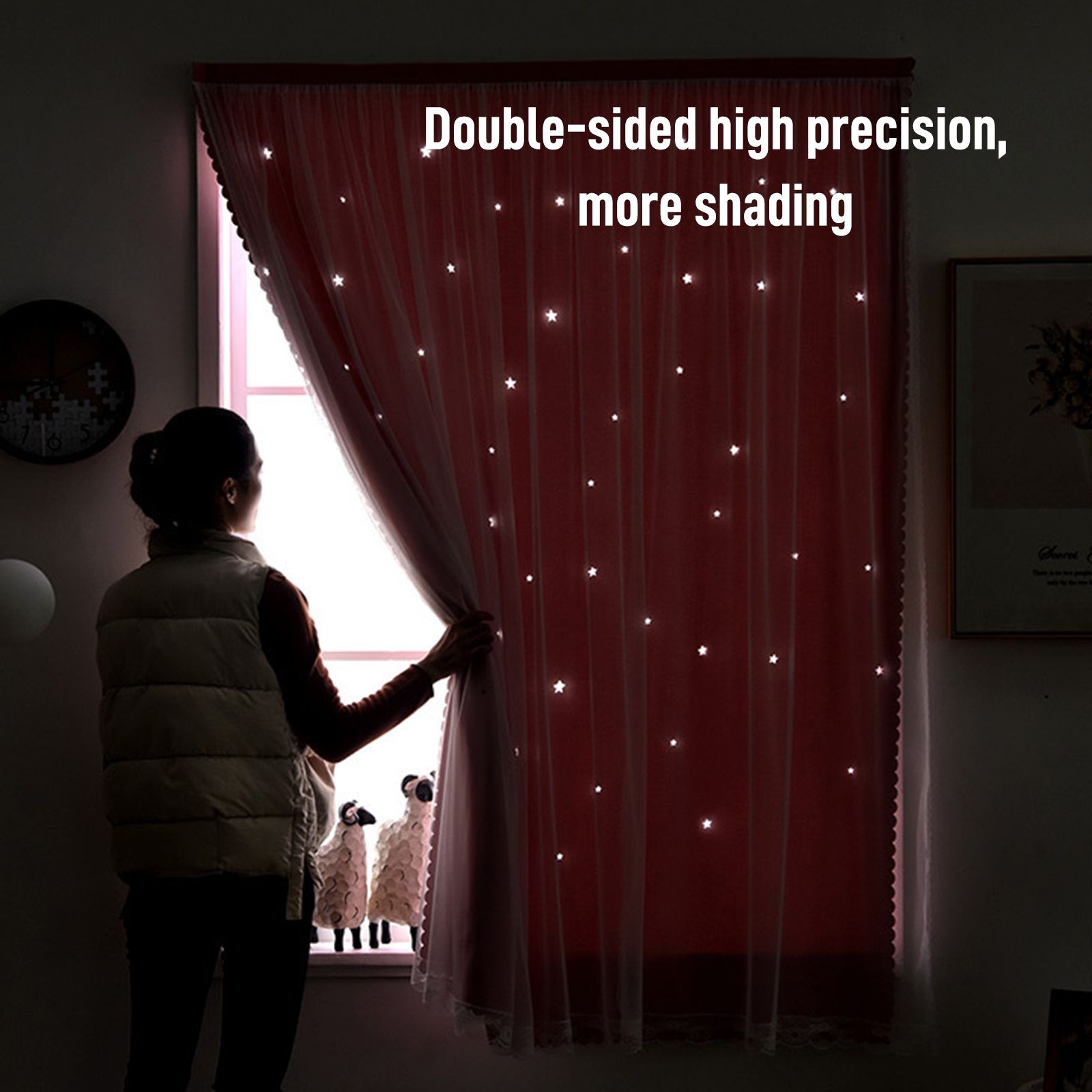 1x1.5m Self Adhesive Portable Blackout Curtains Easy to Install Bedroom Window — image 5