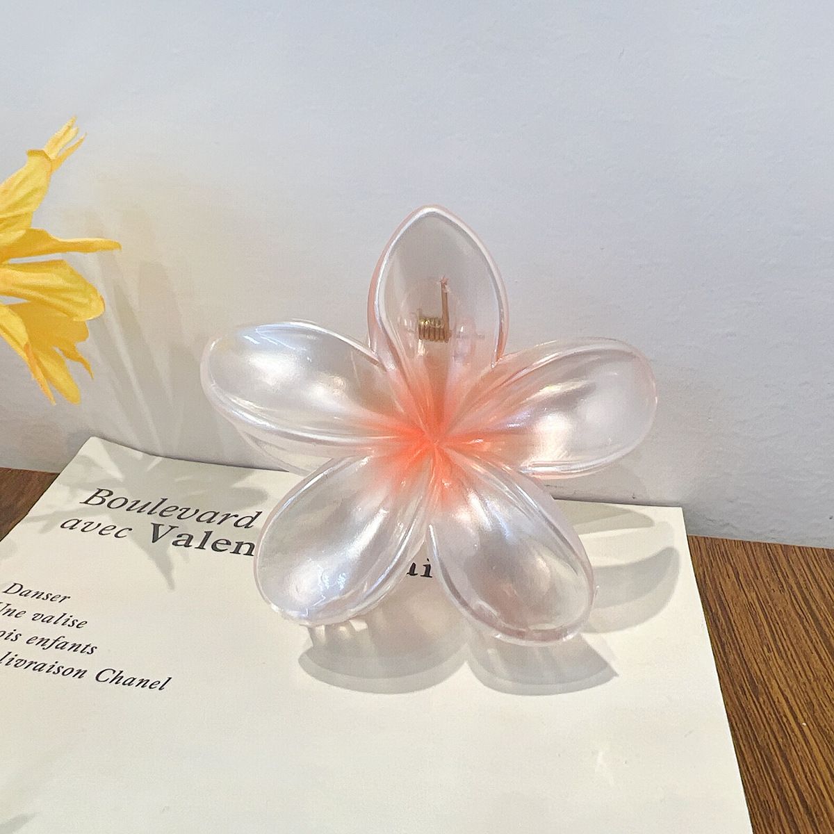 Big Flower Hair Claw Clips Small Butterfly Clips Hair Pins-3PCS Strong Hold Cute Hair Clips,Nonslip Large Hair Claw Clips — image 4