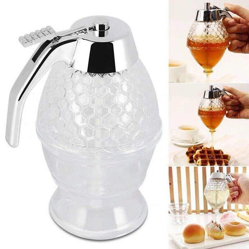 Honey Syrup Dispenser with Stand Bottom Flow Trigger Jar for Kitchen Use — image 5