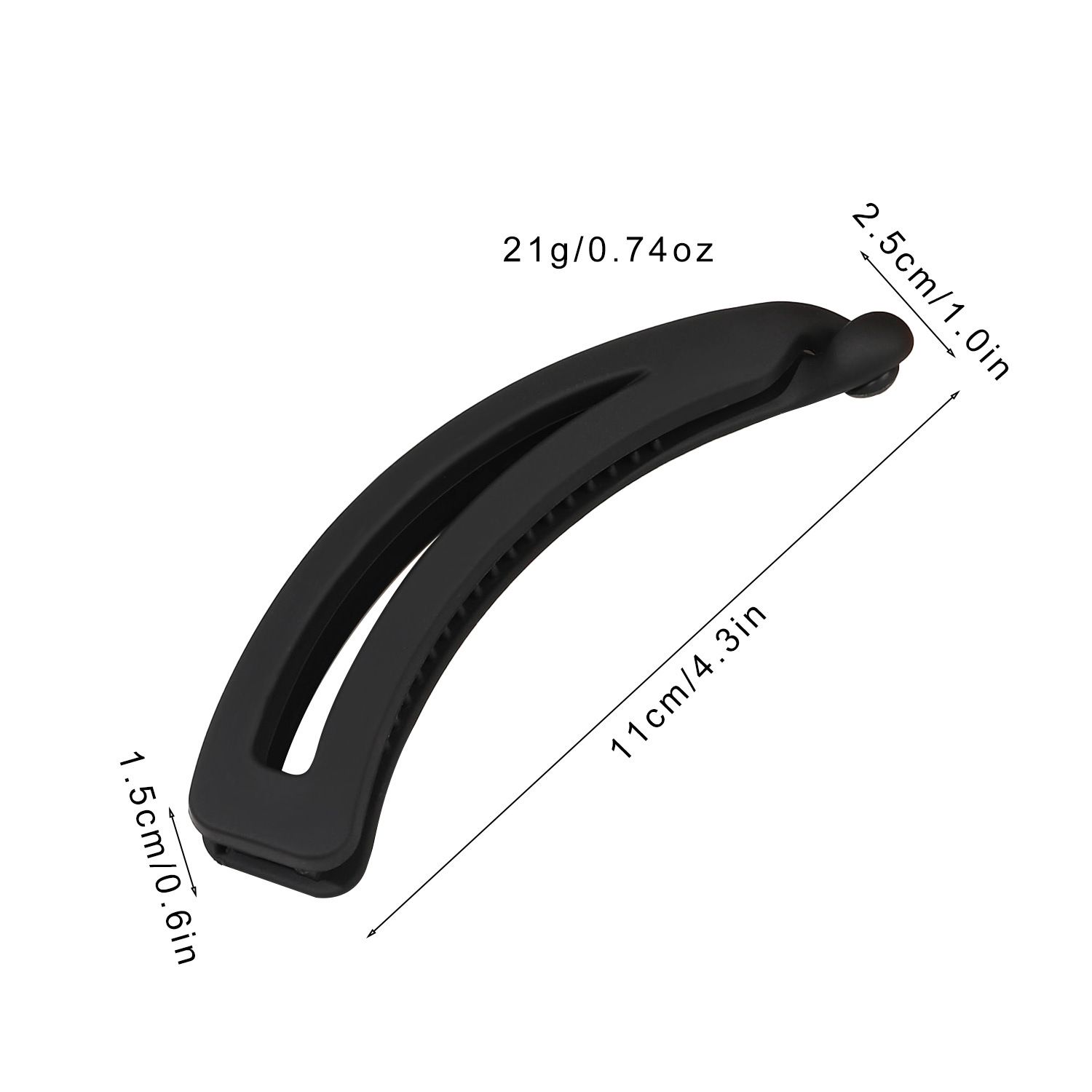 3 pcs Women Girl Vintage Matte Banana Clip, Curly Long Straight Short Hair Claw Simple Vertical Clip Ponytail Holder โ image 2