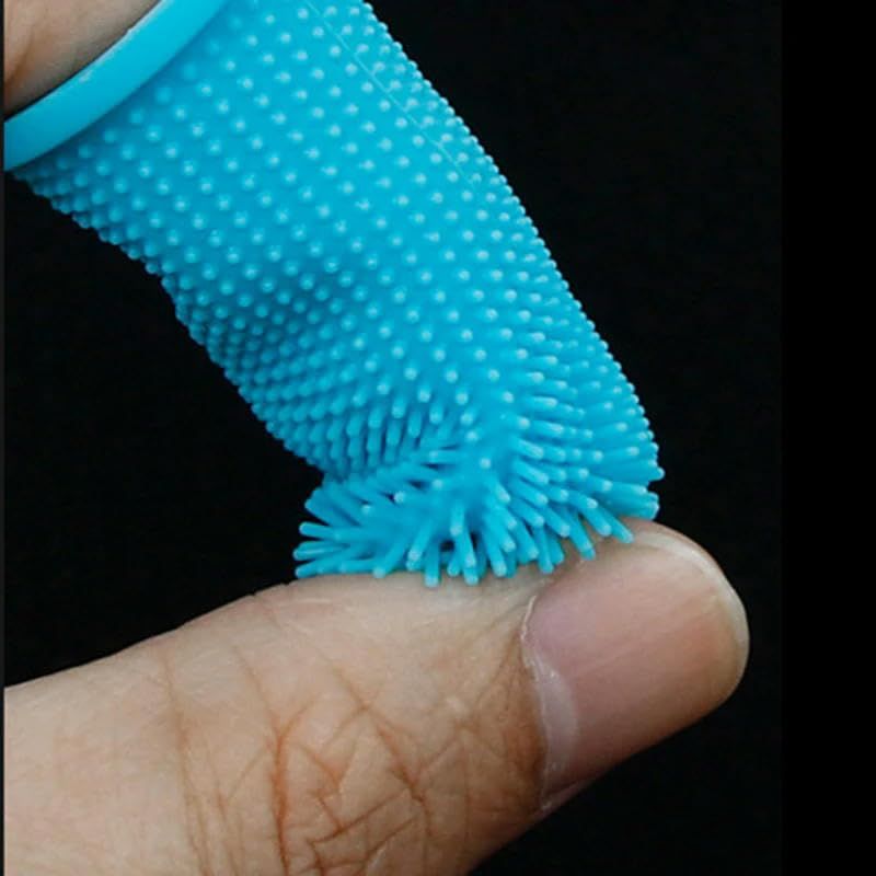 Pet Silicone Toothbrush Pet Oral Cleaning Dog Finger Toothbrush Preventing Calculus Bad Breath Care 2 pes — image 3