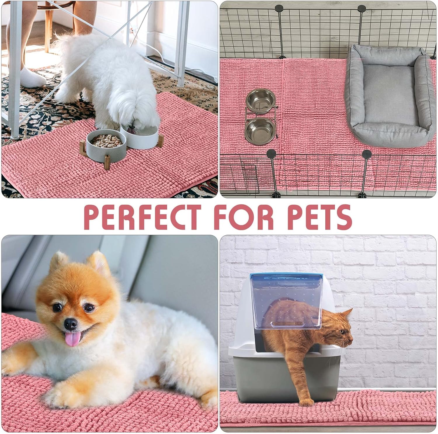Amylove 4 Pcs Guinea Pig Cage Liner Washable Fleece Pee Pads Pet Dog Cat Bedding Training Mat for Small Animal Guinea Pig Puppy Bunny Hamster(16 x 24 โ image 3