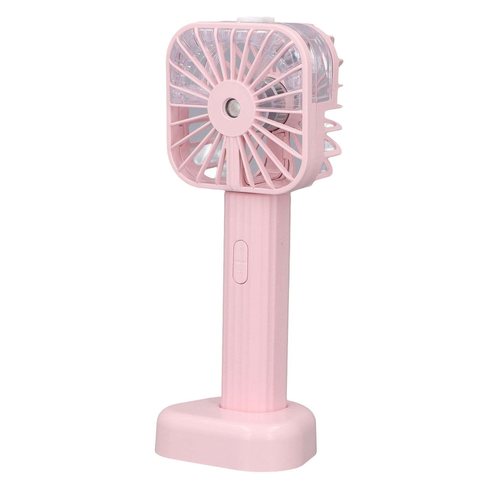 Hand Held Misting Fan Portable Battery Operated USB Rechargeable Quiet Spray Cooling Fan for Travel Outdoors Pink — image 2