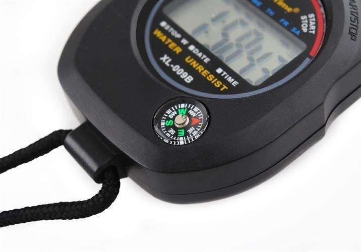 Digital Stopwatch Multifunctional with Built-in Compass, Black — image 2