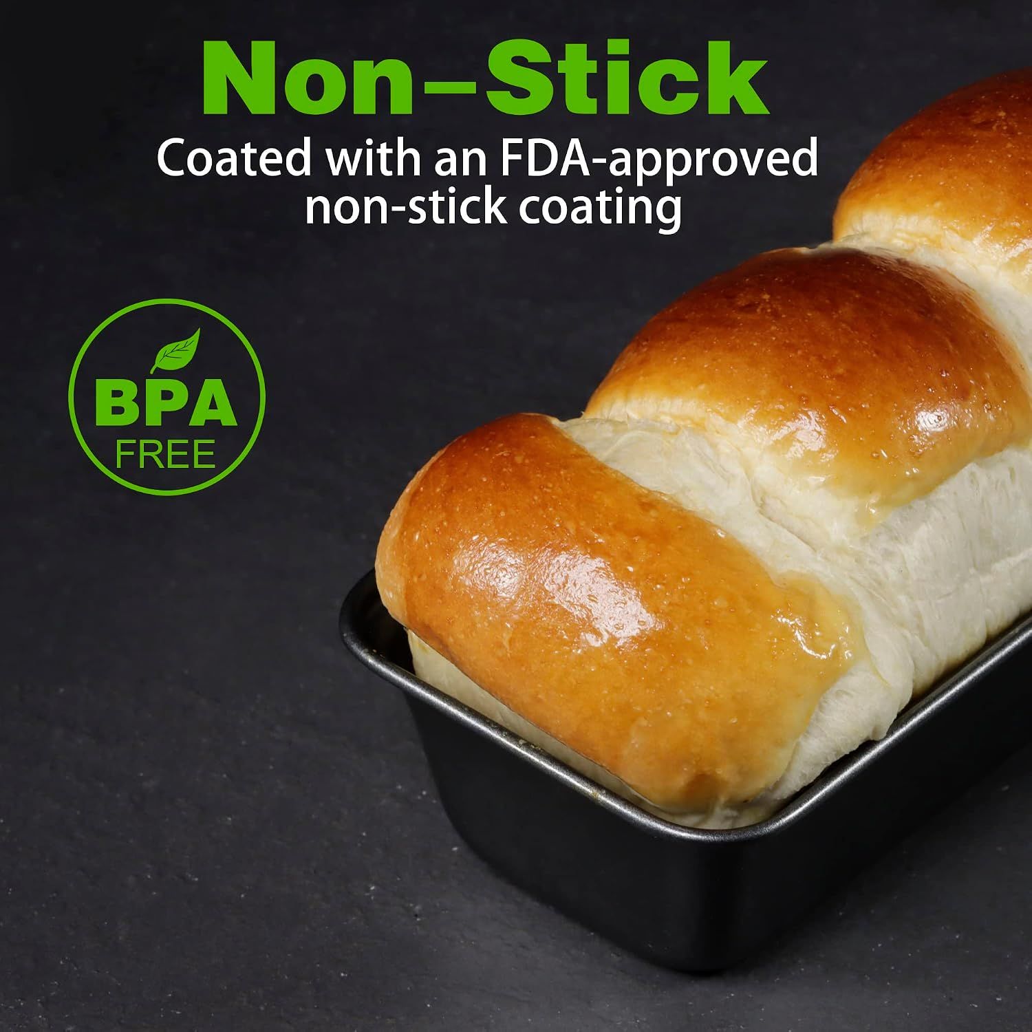 6 Pack Non Stick Mini Loaf Pans, Carbon Steel Baking Tins for Bread, Cakes, Meatloaf, Desserts and Home Baking, Grey โ image 3