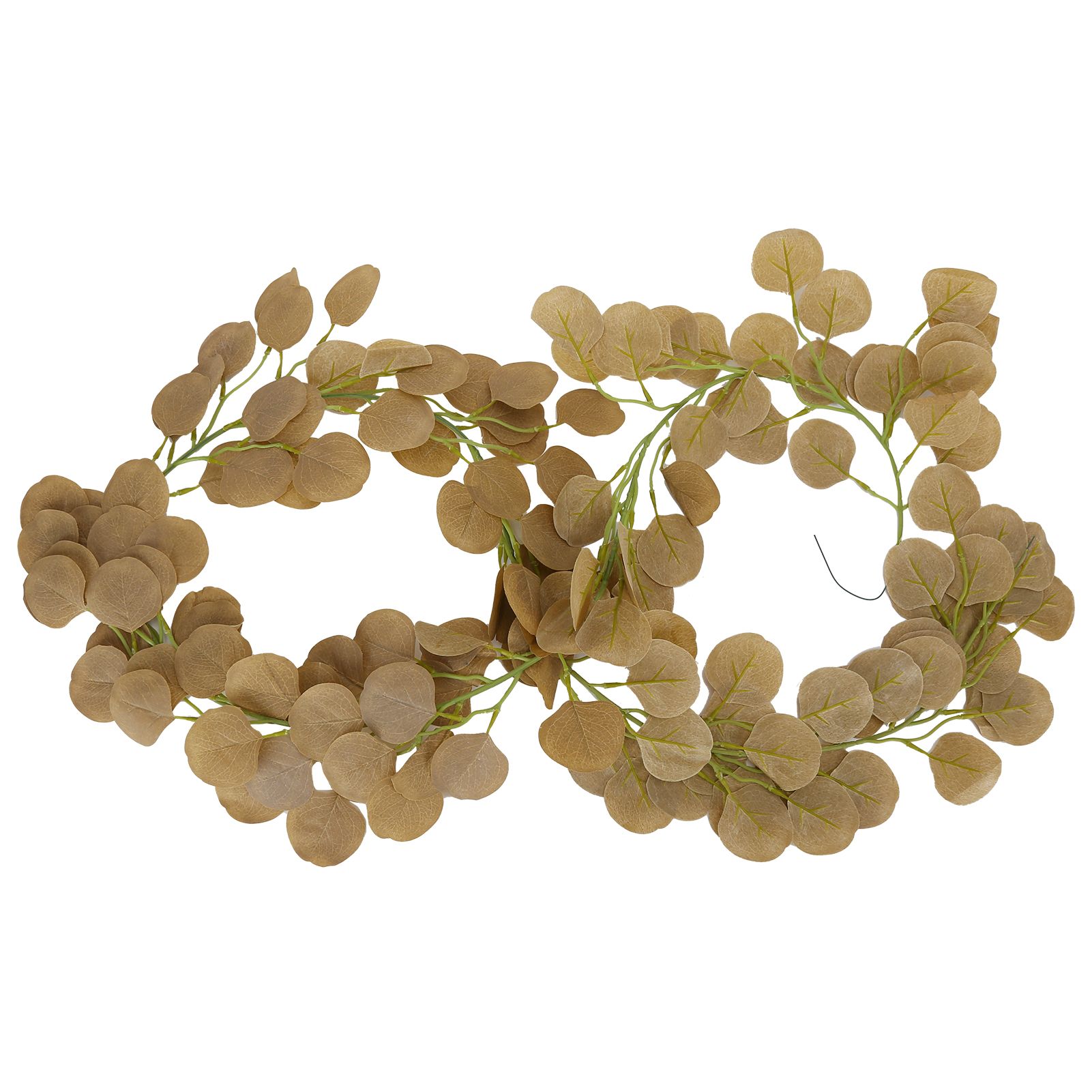 Fake Leaves Fabric Simulated Exquisite Greenery Eucalyptus Garland for Home WeddingYellow โ image 2