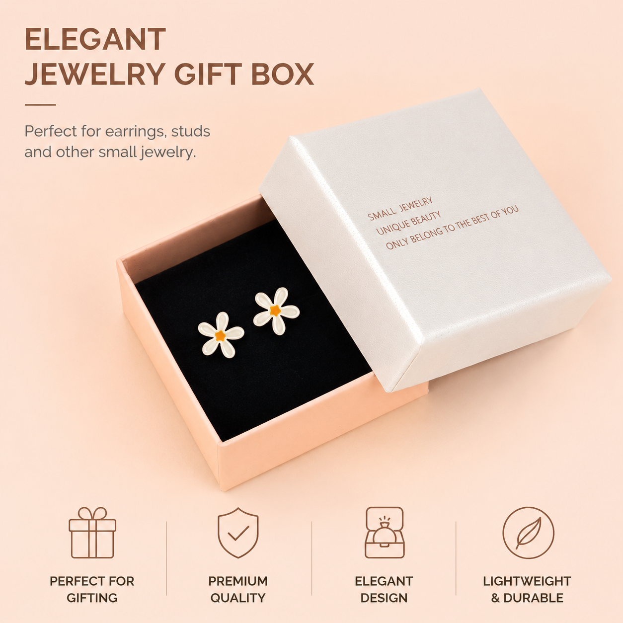 Mini Daisy Stud Earrings with Jewelry Gift Box - Cute Enamel Flower Earrings with Silver Needle, Lightweight Small Floral Earrings for Women and Girls โ image 5