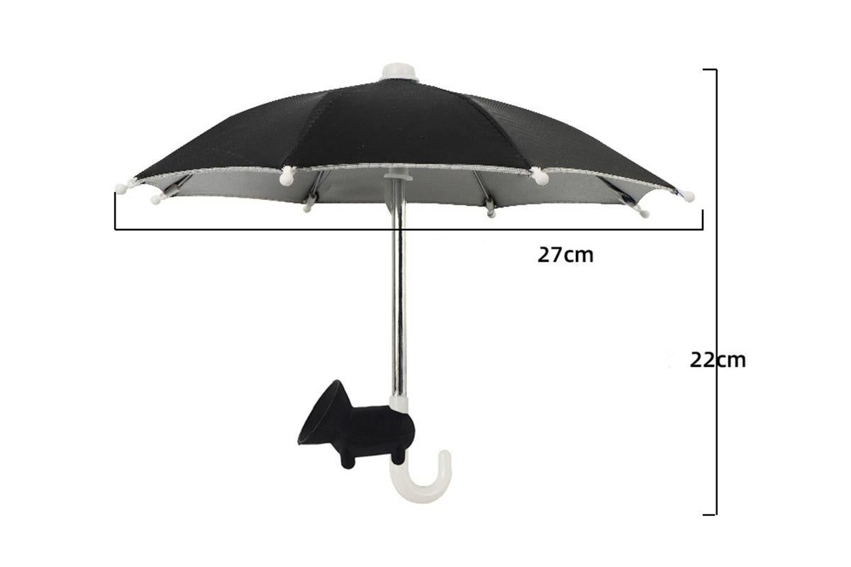 Phone Umbrella with Suction Cup Stand Universal Adjustable Piggy Anti-Glare Sun Shade -Black — image 3