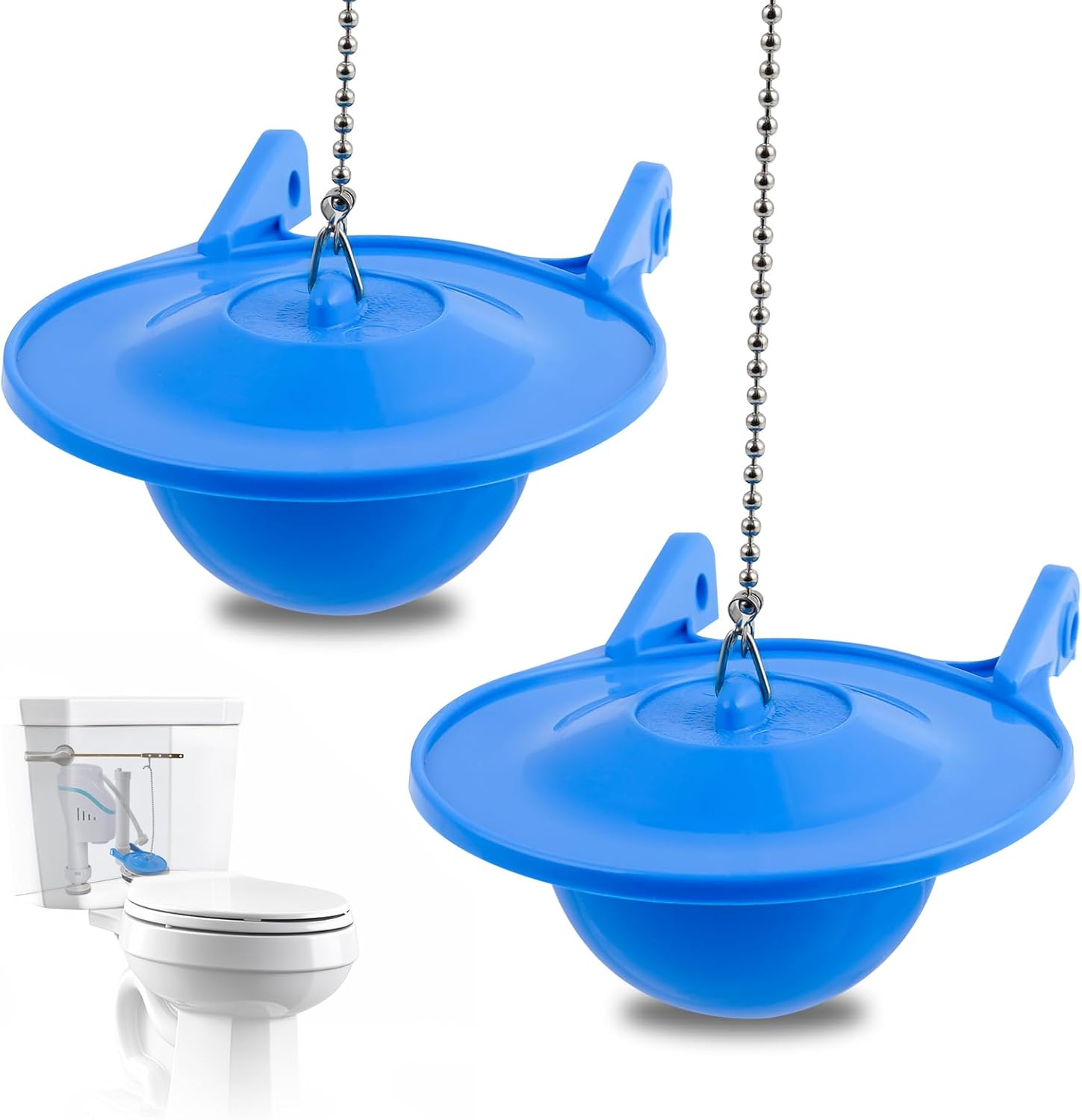 2 pcs Toilet Flapper Replacement, Compatible with Gerber 99-788 and Lowes AquaSouce Original 3" Flapper Replacement for 1.28 GPF Toilets (98923, 312795