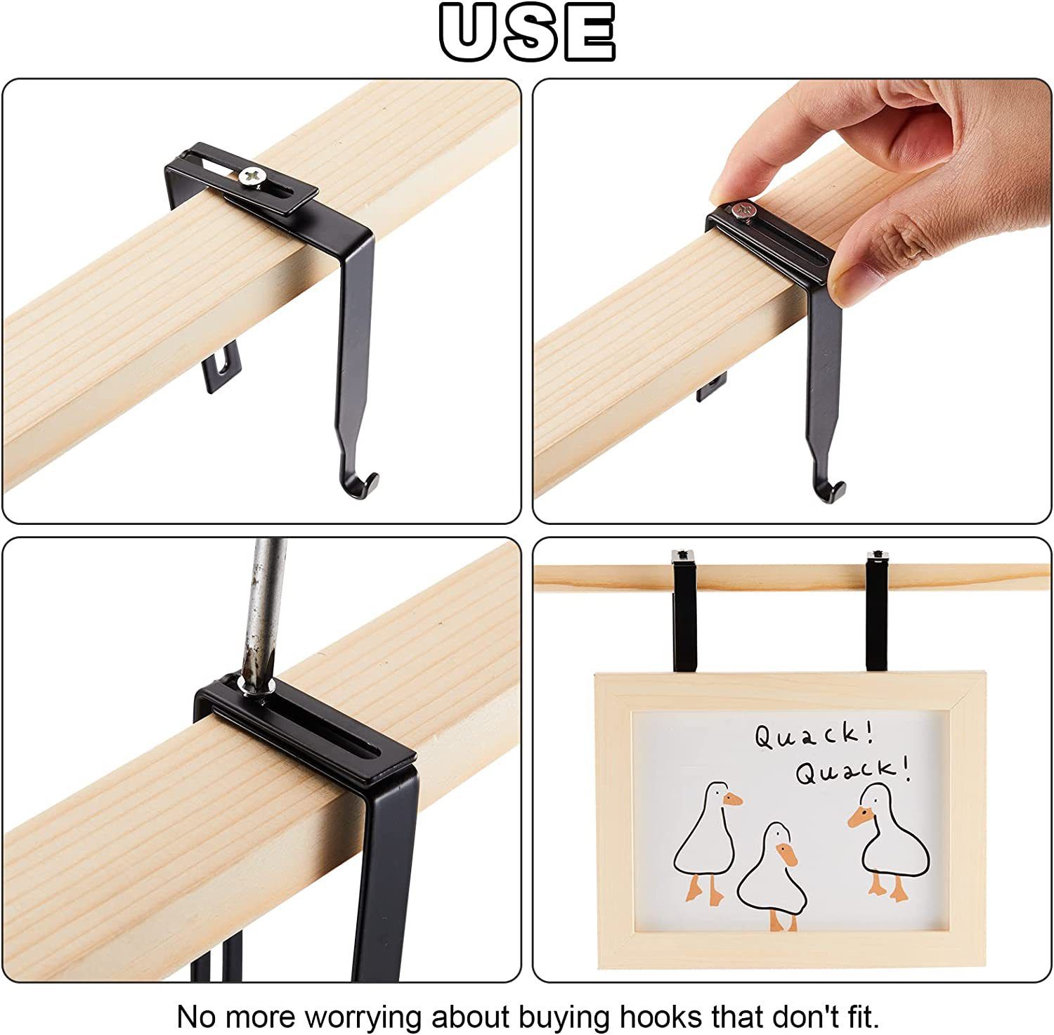 4pcs Door Storage Hooks Kitchen Hook Kitchen Hanging Hooks Coat Hangers Clothes Hanger Hanging Holder Hooks for Hanging — image 2