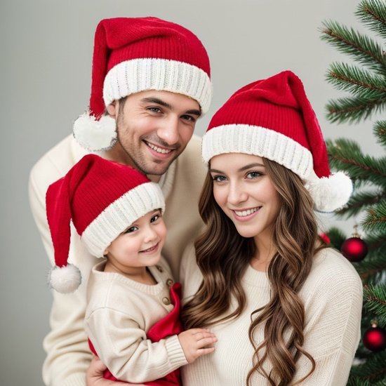 2 Santa Claus Hats - Christmas Costumes - Santa Claus Hats for Adults — image 2