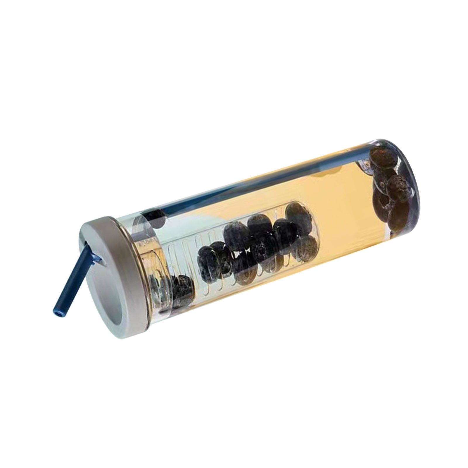 700ml Straw Cup Transparent Plastic Water Bottle with Straw Portable Juice Cup Drinking Bottle Gray — image 3