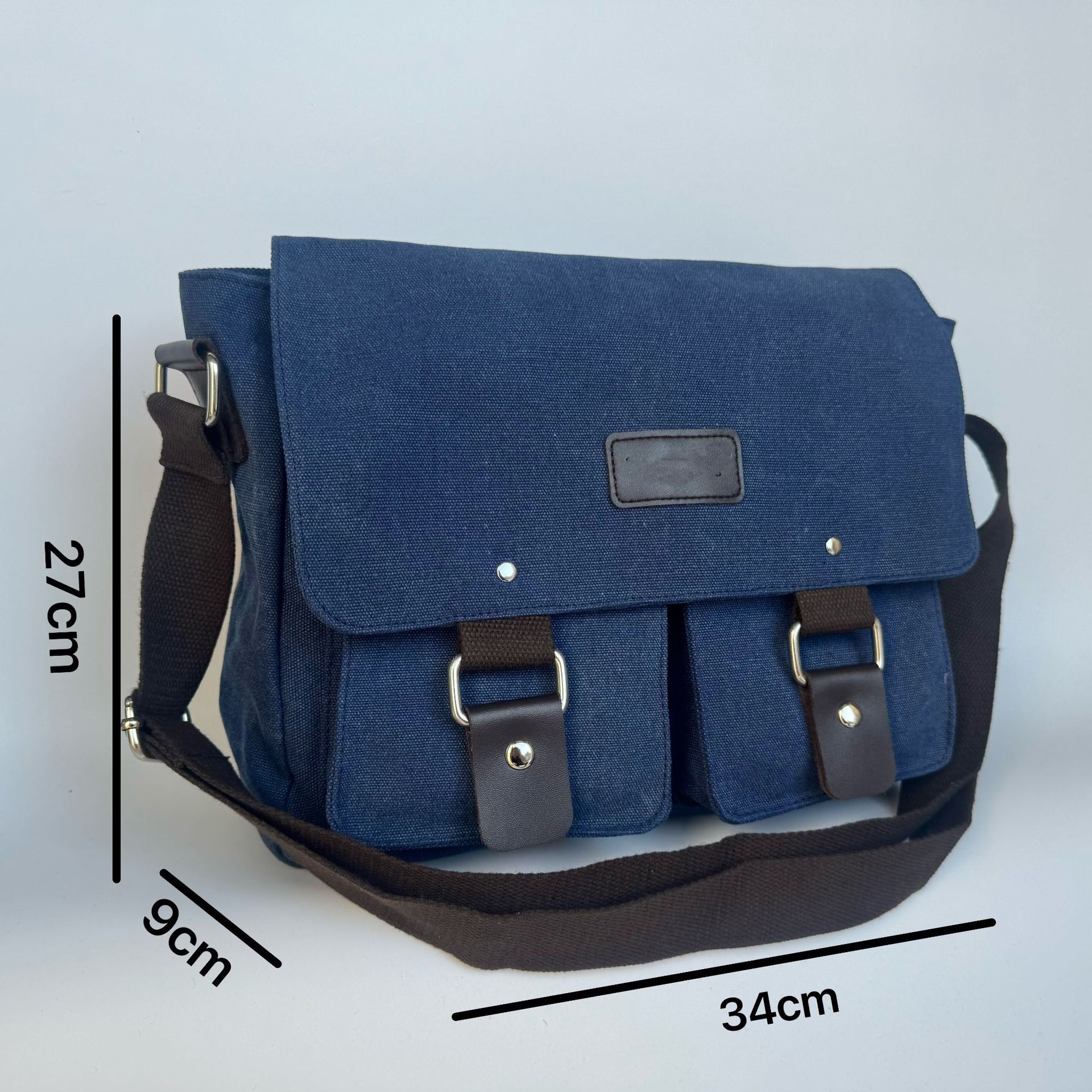 Messenger Bag for Men, Canvas Satchel Shoulder Bag Vintage Crossbody Laptop Bag, Travel Crossbody Purse Briefcase Business Bag for Laptop — image 4