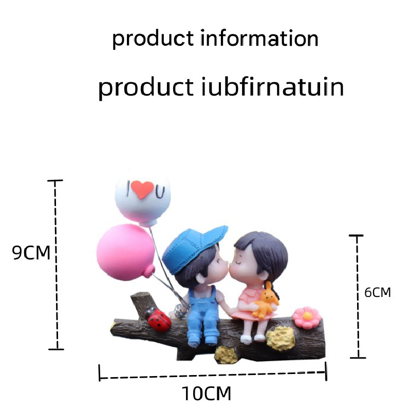 Tree Branch Blue and Pink Couple Balloon Cute Couple Car Ornament for Dashboard – Romantic Interior Decoration for Vehicles — image 4