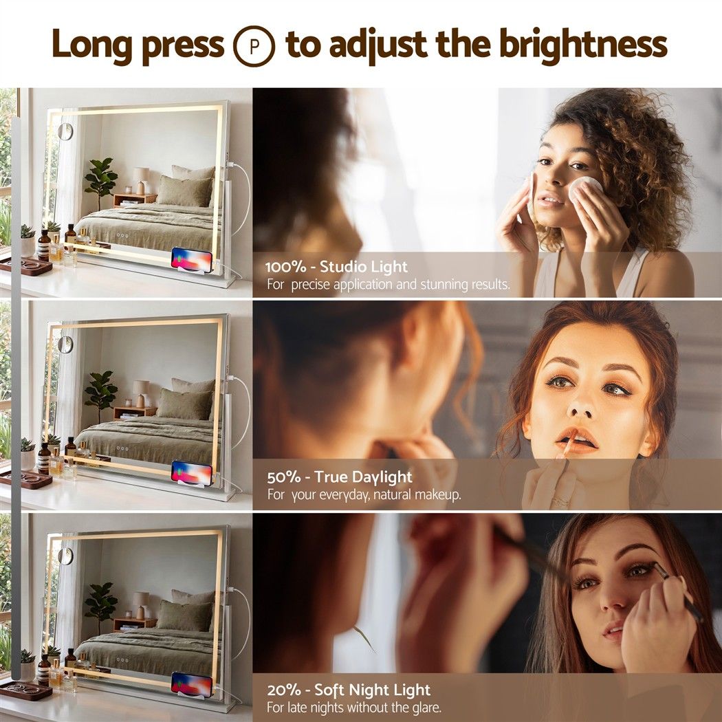 Embellir 100x70cm Makeup Mirror 360 degree Rotatable Vanity Mirror 10x magnifing โ image 5