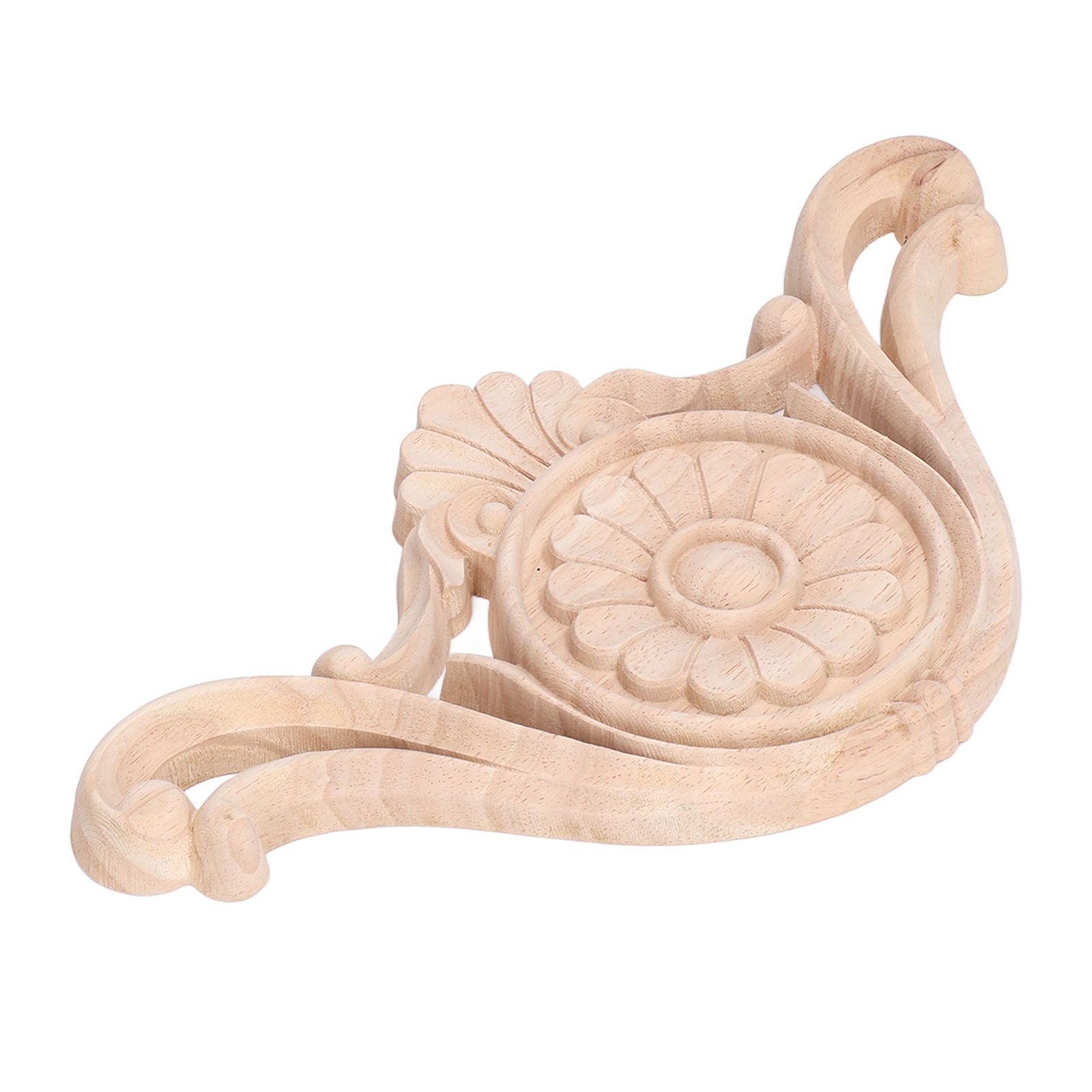 Wood Applique Easy Installation Durable Natural Eco Friendly Classic Exquisite Pattern Wood Carving AppliqueType One โ image 2