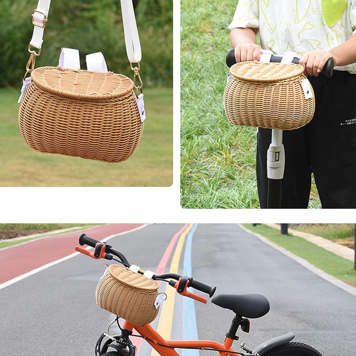 Removable Bicycle Handlebar Basket for Shopping and Daily Carrying, Lightweight Front Storage Basket for City Bikes — image 6