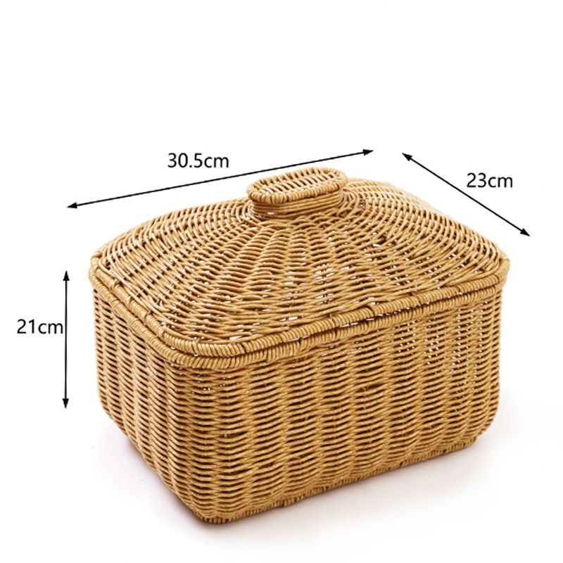 Rattan Storage Basket Home Storage Basket Rattan Woven Baskets Desktop Storage Basket Woven Basket for Organizing Woven โ image 2