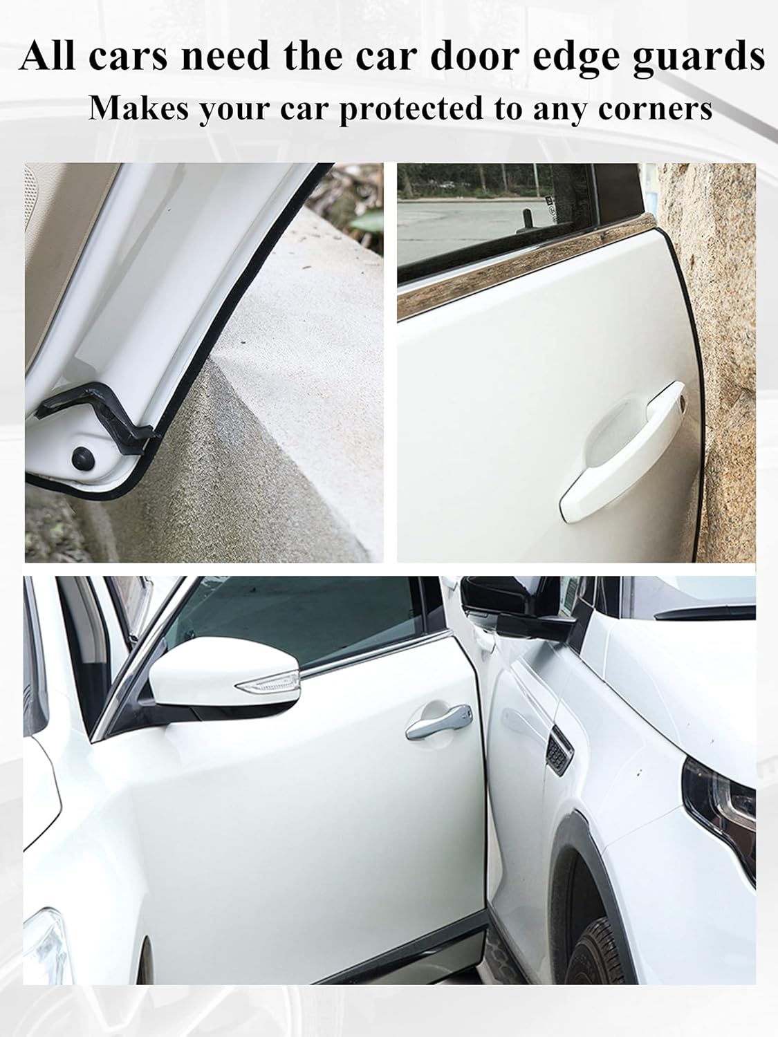 32Ft(10M) Door Edge Guard Black Car Guards Protector for Cars Rubber Auto Trim U Shape Build in Metal Sheet No Need Adhesive Easy to Cut Most — image 5