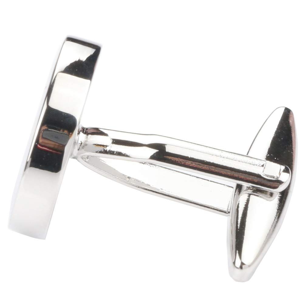 2PC Mens Classic Stainless Steel Initial Cufflinks Alphabet Initial Letter Cufflinks Business Wedding Shirts — image 3