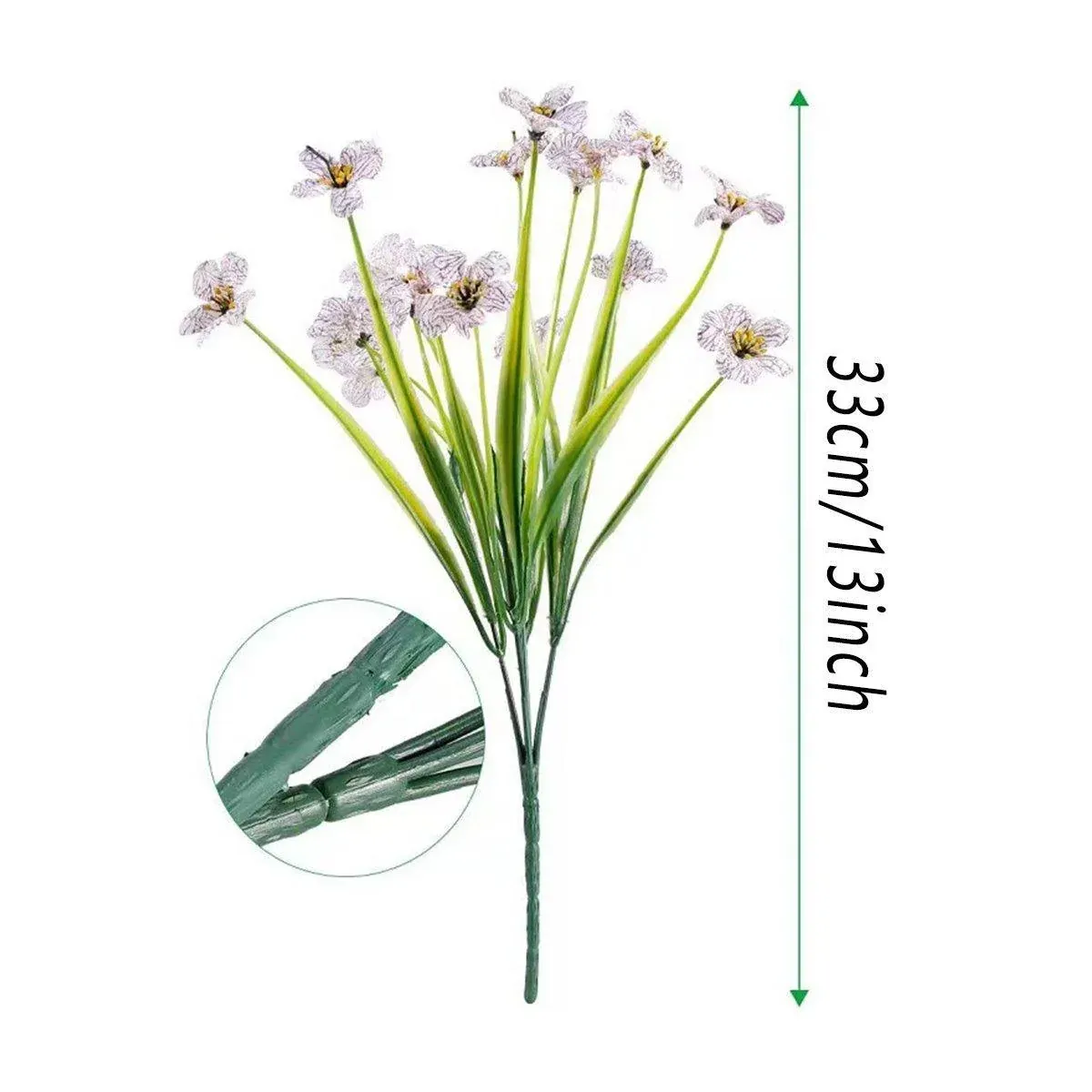 12pcs Artificial Flowers Set for Home Decor Wedding Party Fake Floral Decor - Purple โ image 4