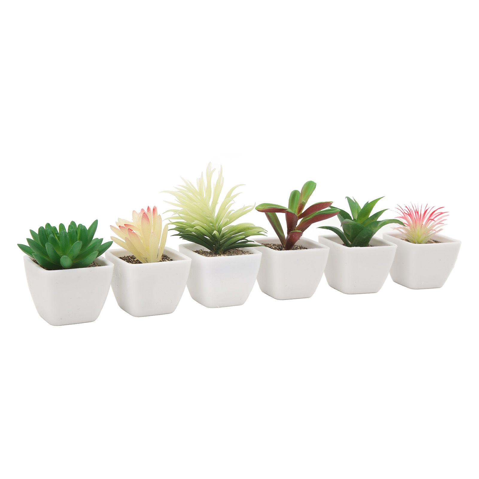 6PCS Potted Artificial Succulents Artificial Plants in Pots Plastic Fake Home Plant Decor for Living Room Office โ image 5