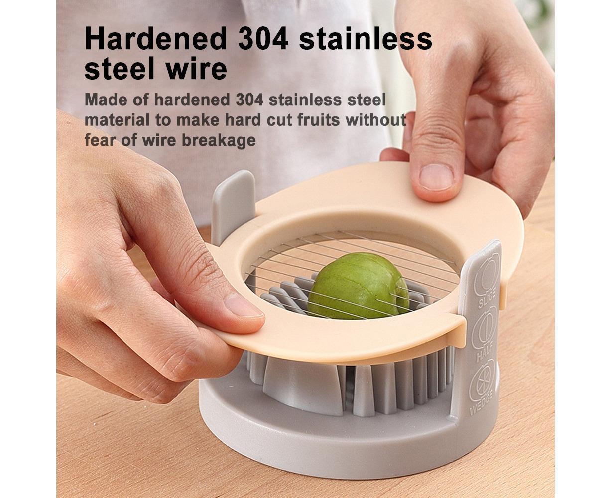 3 In 1 Stainless Steel Cutting Wires Hard Boiled Egg Slicer Cutter Kitchen Tool-Red Green Orange โ image 4