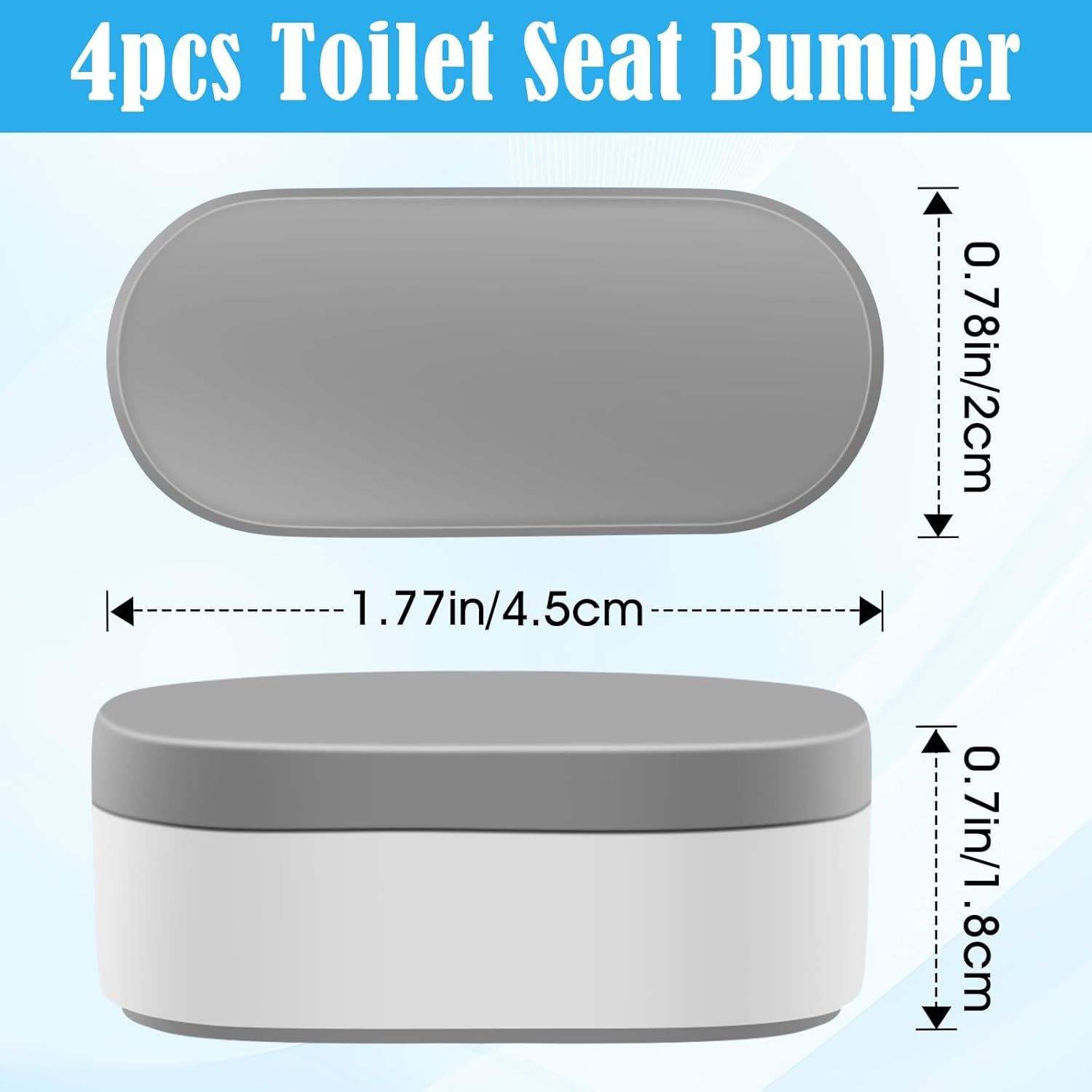 4PCS Toilet Seat Bumpers,Universal Buffer Toilet Lid Bumpers for Families, Hotels, Hospitals, School Toilet Seats โ image 3