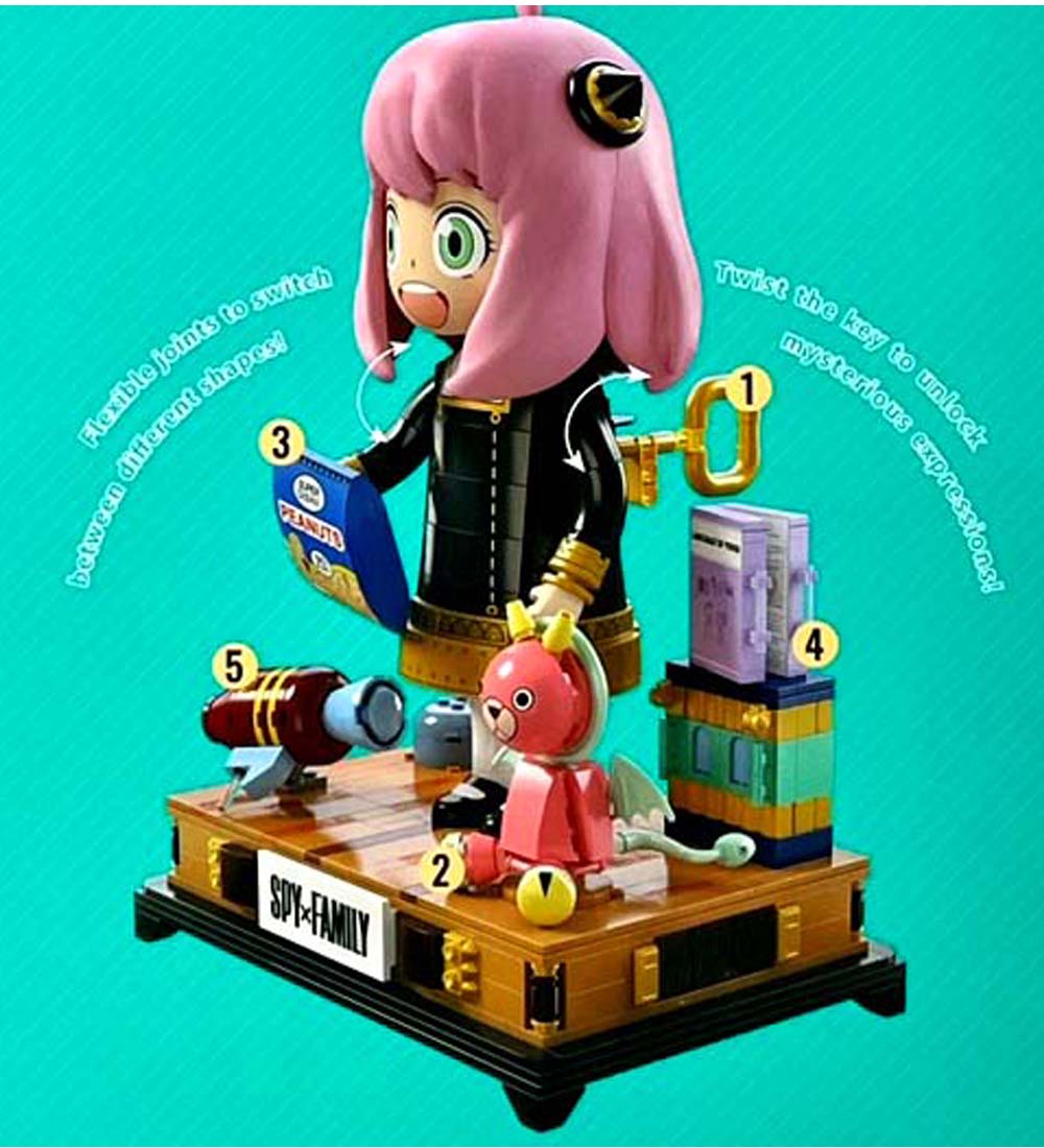 Kalos 31cm Anya Forger Face Changing Building Block Figure Spy X Family โ image 4