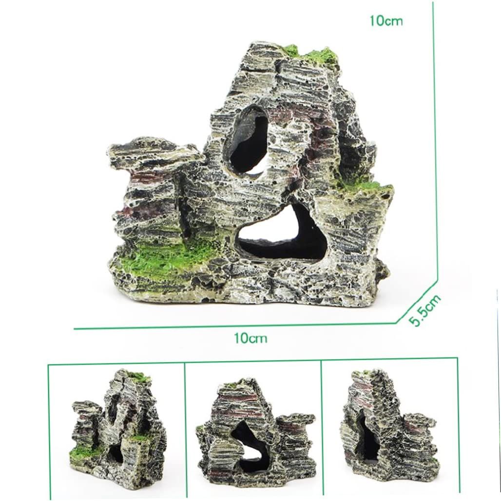 Aquarium Rockery Hiding Rock Cave Decor Underwater Landscape Mountain View Ornament Fish Tank Rockery Decorations — image 2