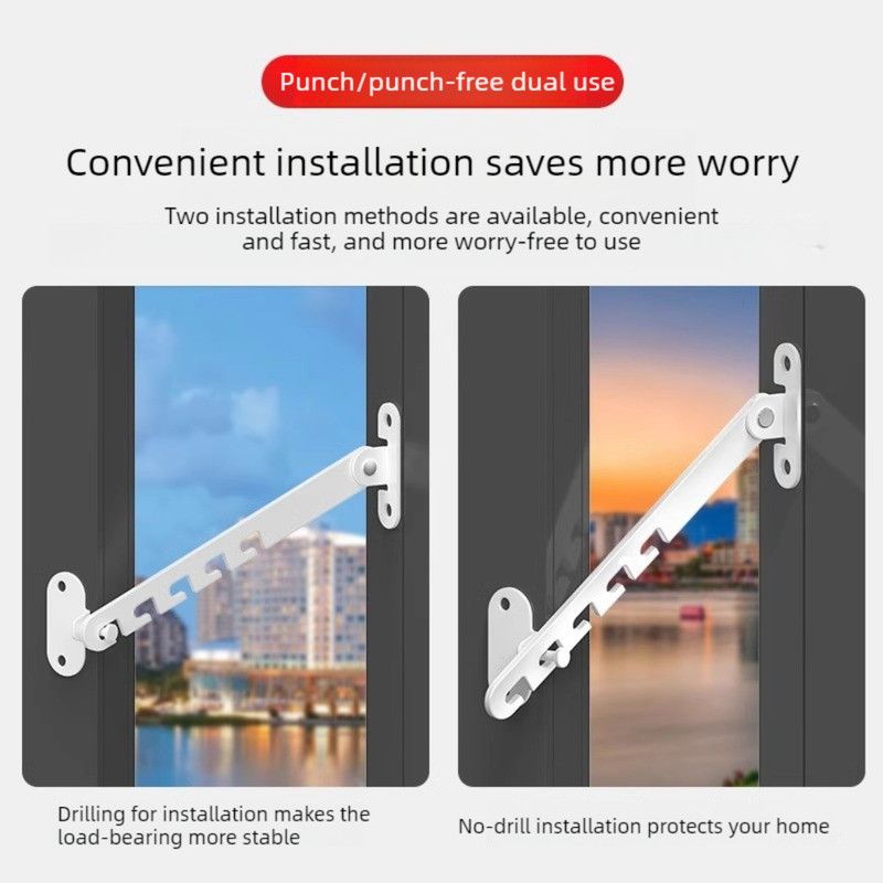 Black - Short - Aluminum Window Limiter, Wind Brace for Casement Window, Safety Window Latch β image 3
