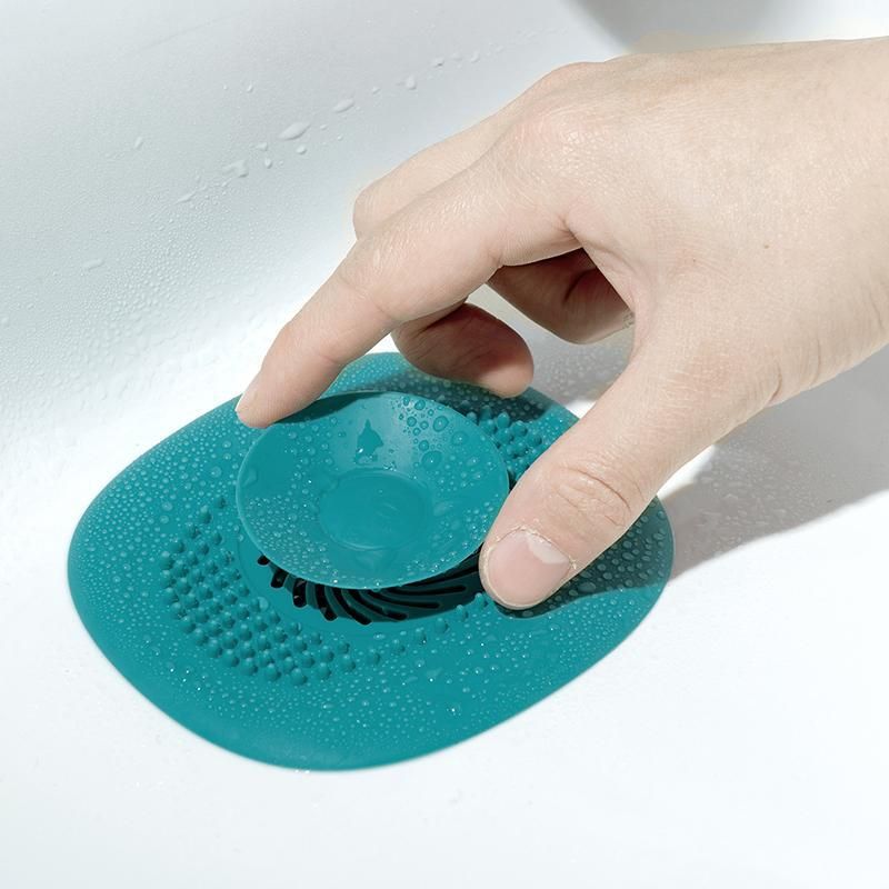 Hair Catcher Silicone Hair Stopper Square Hair Drain Cover,Bathtub Shower Drain Protectors with Suction Cups for Bathroom Bathtub — image 2