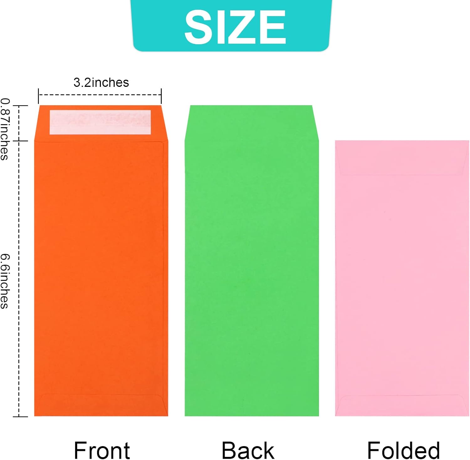 Cash Envelopes -120 Money Saving Challenge, 3.2x6.6inch for Budgeting, Coins, Checks, Gift Cards & Tickets - 3.2x6.6in โ image 3