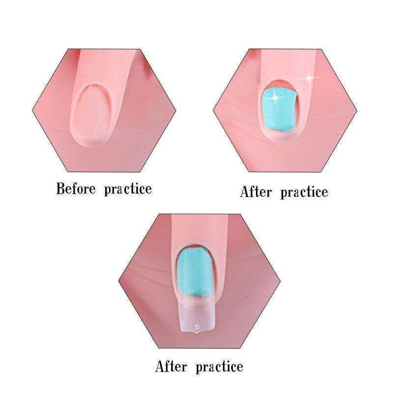Silicone nail training hand fake hand for nail art, Beige โ image 5