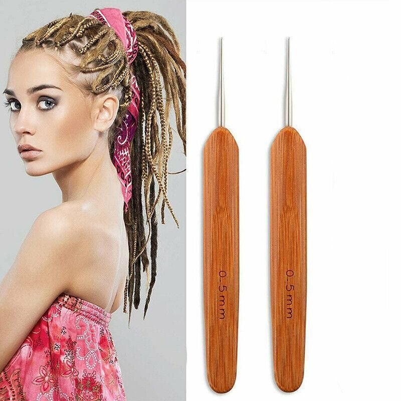 Bamboo Crochet Dreadlock Hook Needle Dread Tool Braiding Hair Maintenance Craft - 0.5MM โ image 6