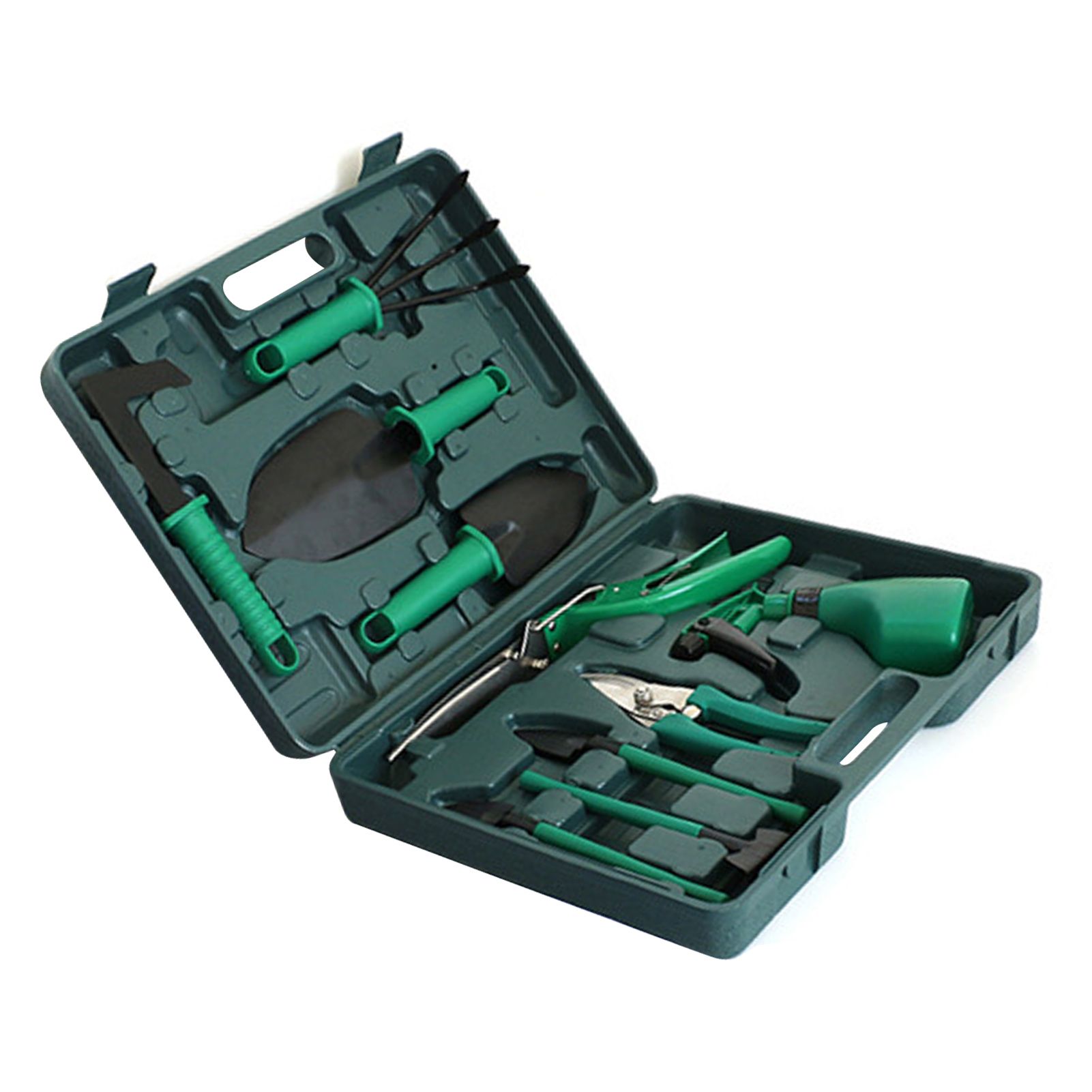 Potted Plant Pruning Shovel Kit Garden Planting Weeding Set Bonsai Trimming Garden Tools Green 10 PCS — image 3