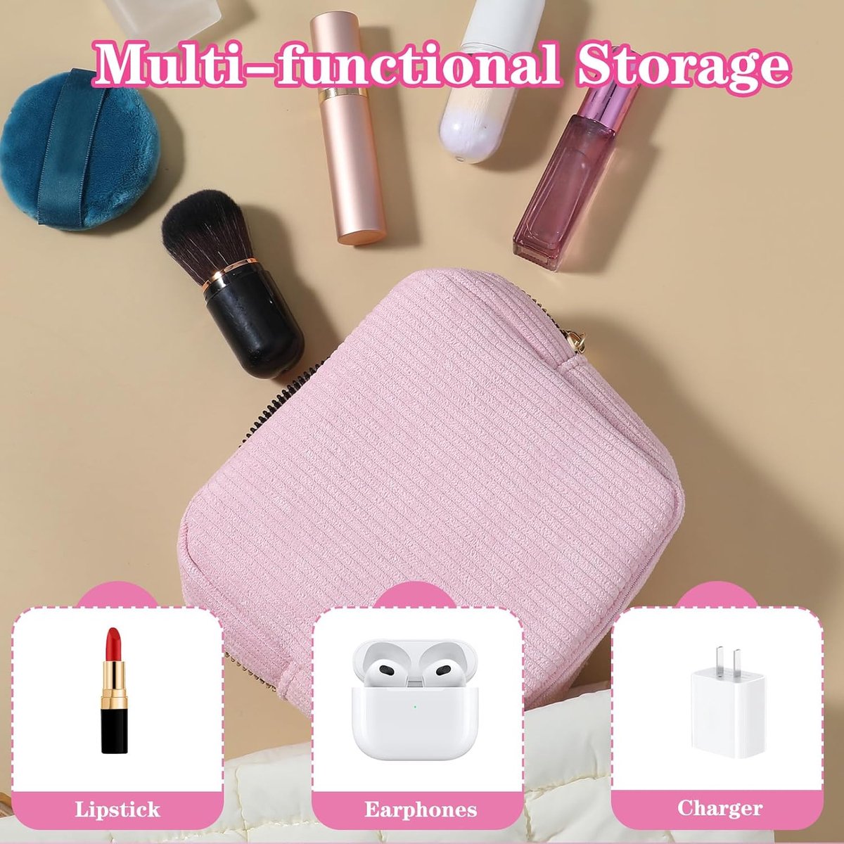 Toiletry Bag - Sanitary Pad Makeup Bag - Sanitary Pad Pouches - Menstrual Bags - Menstrual Pouches - Waterproof Zipper - Tampon Pouches - Napkin Pouches — image 3