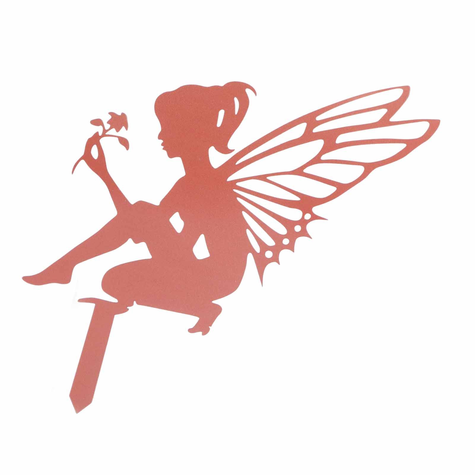 Decorative Garden Stakes Fairy Silhouette Metal Yard Stakes Arts Outdoor Garden Decor Spring Decor — image 3