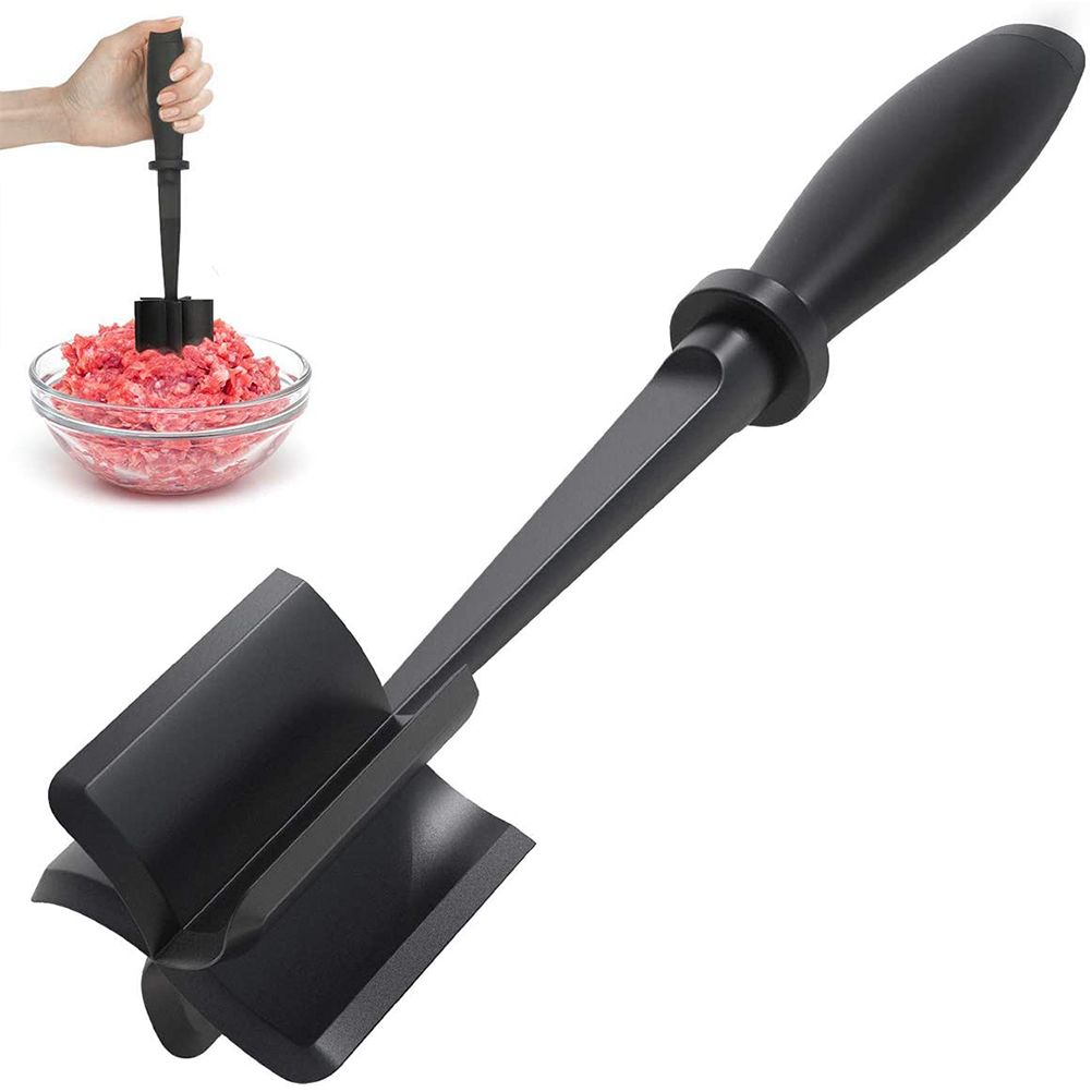 Meat Chopper Multifunctional Ground Beef Masher Ground Beef Turkey Nylon Chopper Utensil Non Stick Cookware โ image 2