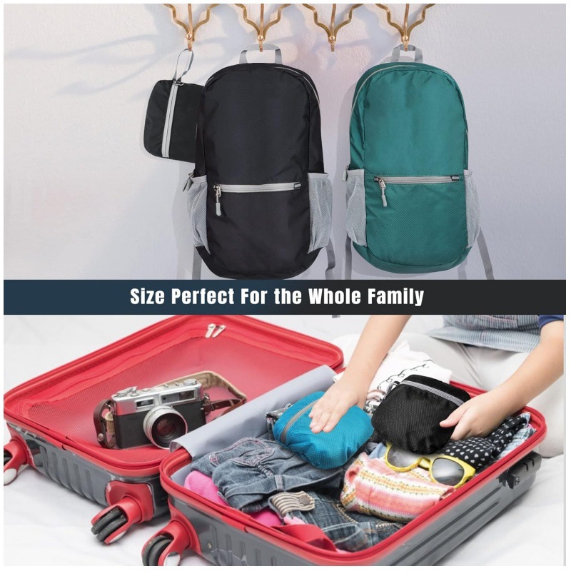 Pink Ultra-Light Foldable Outdoor Backpack - Portable Travel Hiking Bag — image 4