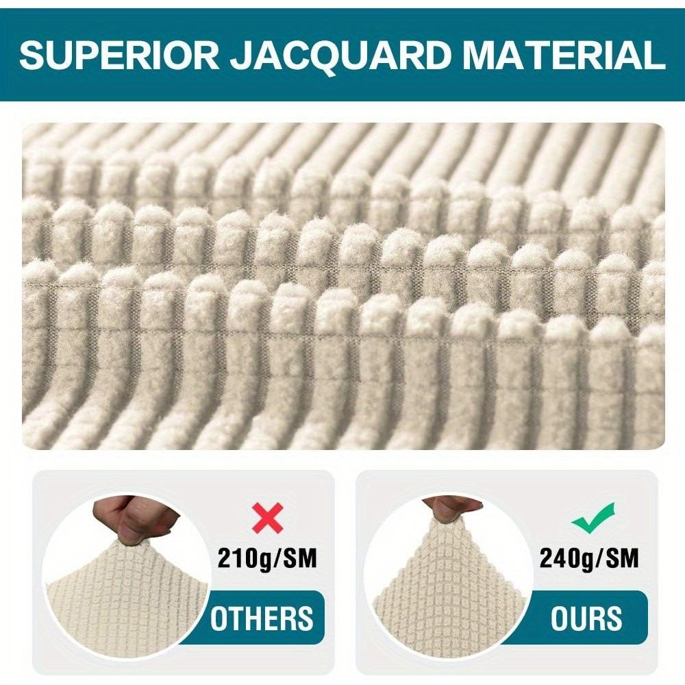 Chair Seat Covers Dining Chair Covers Set of 4, Jacquard Chair Seat Slipcover Removable Washable Seat Cover for Dining Chairs Dining Room Chair Cover Protector โ image 4
